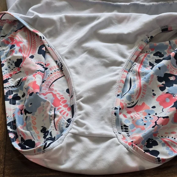 Crown & Ivy size Women's 2X Floral Paisley Spaghetti Strap One Piece Swim Dress - Picture 11 of 14